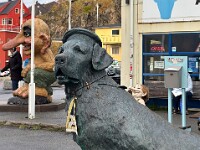 Die Bamse-Statue in Honningsvåg ist ein Denkmal für den legendären Bernhardiner Bamse, der während des Zweiten Weltkriegs als offizielles Mitglied der Besatzung auf dem norwegischen Minenräumer KNM «Thorodd» diente.  Die lebensgroße Bronzestatue des Hundes steht im Hafengebiet vor dem Nordkappmuseum und wurde am 19.  Juni 2009 enthüllt; sie ist eine Kopie der im Jahr 2006 in Montrose (Schottland) errichteten Originalstatue, wo Bamse 1944 mit militärischen Ehren beigesetzt wurde.   Bamse wurde 1937 in Honningsvåg geboren und gehörte zur Familie von Hafenmeister Erling Hafto.  Er avancierte zum Symbol der norwegischen Widerstandskämpfer und wurde posthum mit der Norges Hundeorden (1984) sowie der PDSA Gold Medal (2006) ausgezeichnet.  Die Statue in Honningsvåg, geschaffen vom Bildhauer Alan Herriot, blickt in Richtung Südwesten nach Montrose, während die schottische Statue nach Nordosten nach Honningsvåg zeigt, was die Verbindung zwischen den beiden Orten symbolisiert.